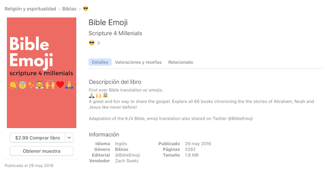 biblia emoji disponible en itunes